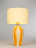 John Lewis Burano Striped Ceramic Table Lamp, Limoncello