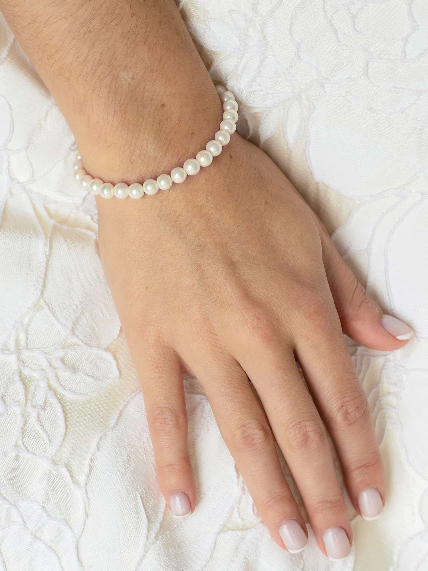 Buy Ivory & Co. Faux Pearl Bracelet, White Online at johnlewis.com