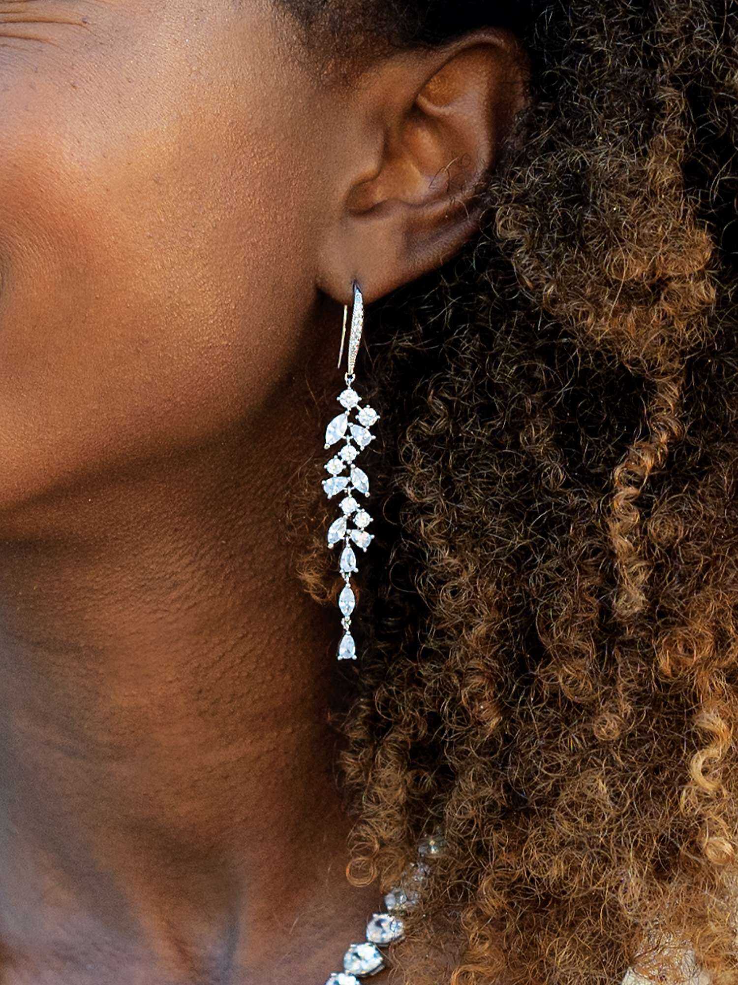 Buy Ivory & Co. Crystal Drop Hook Earrings, Silver Online at johnlewis.com