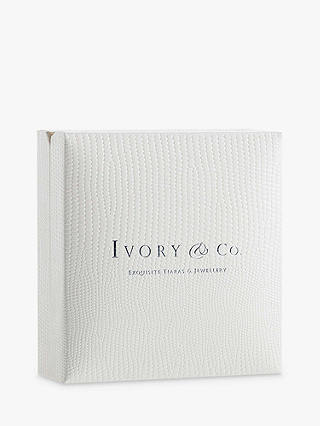 Ivory & Co. Crystal Drop Hook Earrings, Silver