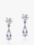 Ivory & Co. Crystal Teardrop Drop Earrings, Silver