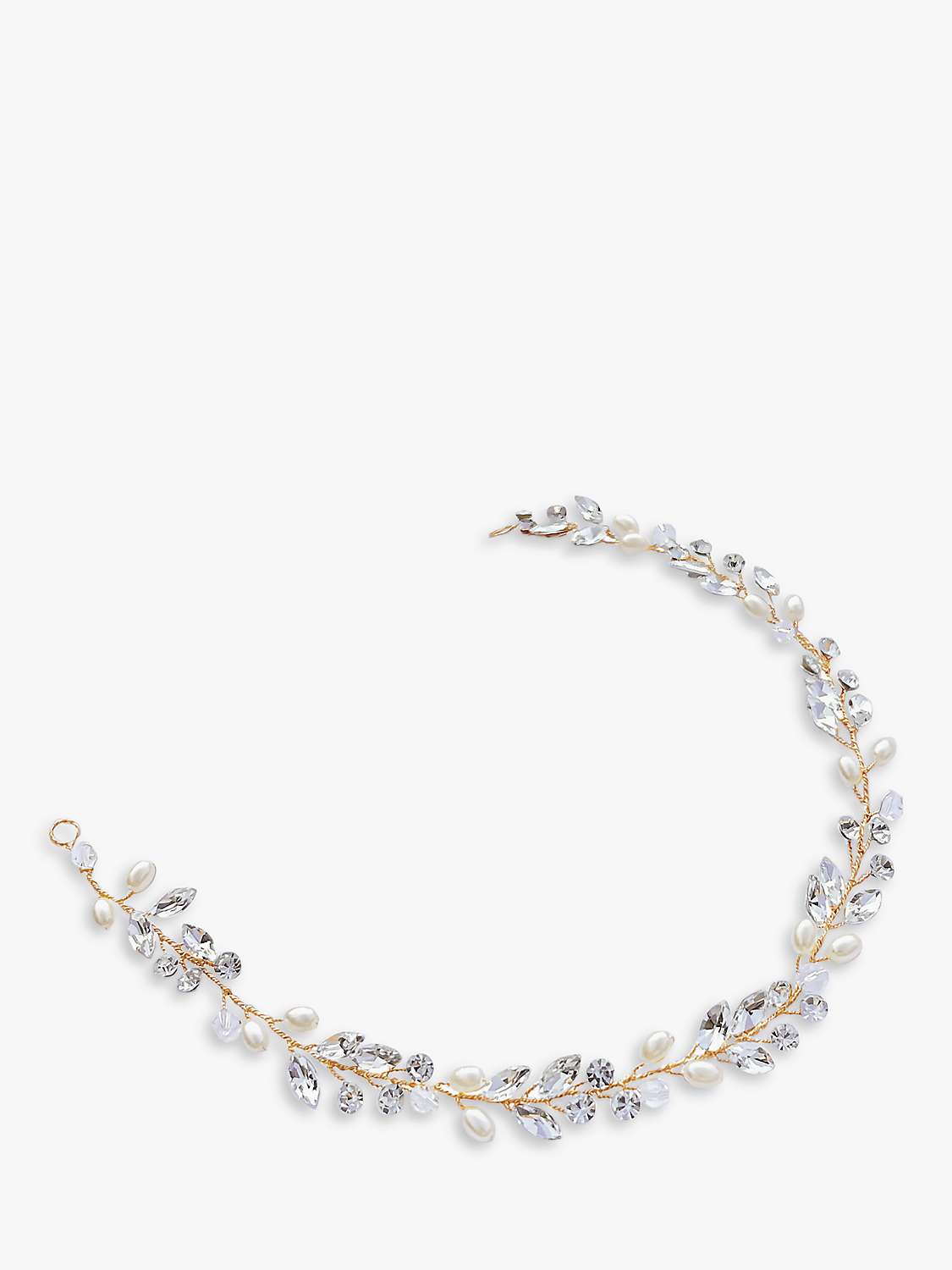 Buy Ivory & Co. Crystal and Faux Pearl Hair Vine, Gold Online at johnlewis.com