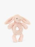 Jellycat Bashful Bunny Ring Rattle Soft Toy, Blush