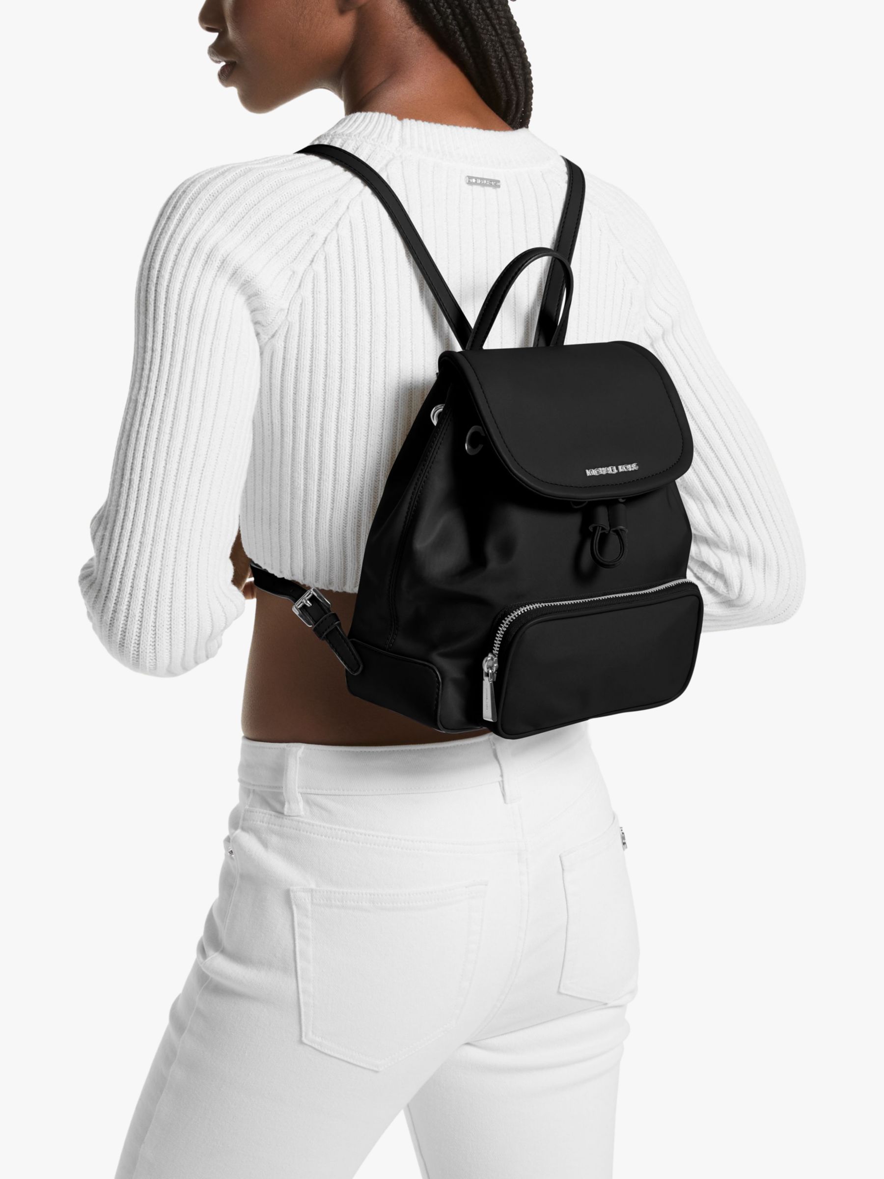 Buy Michael Kors Carasm Backpack, Black Online at johnlewis.com