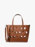 Michael Kors Eliza Small Monogram Open Detail Tote Bag, Luggage