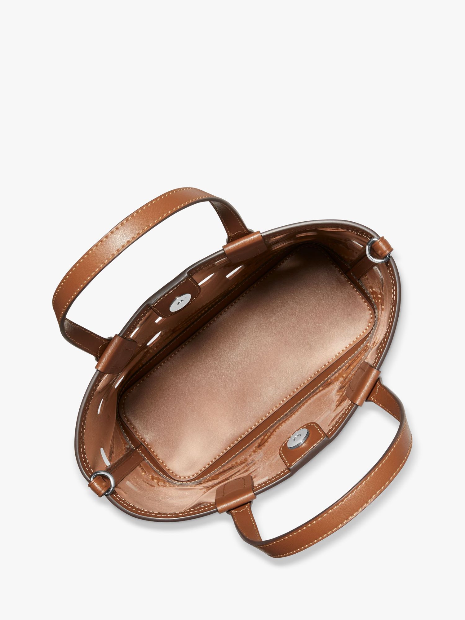 Buy Michael Kors Eliza Small Monogram Open Detail Tote Bag, Luggage Online at johnlewis.com