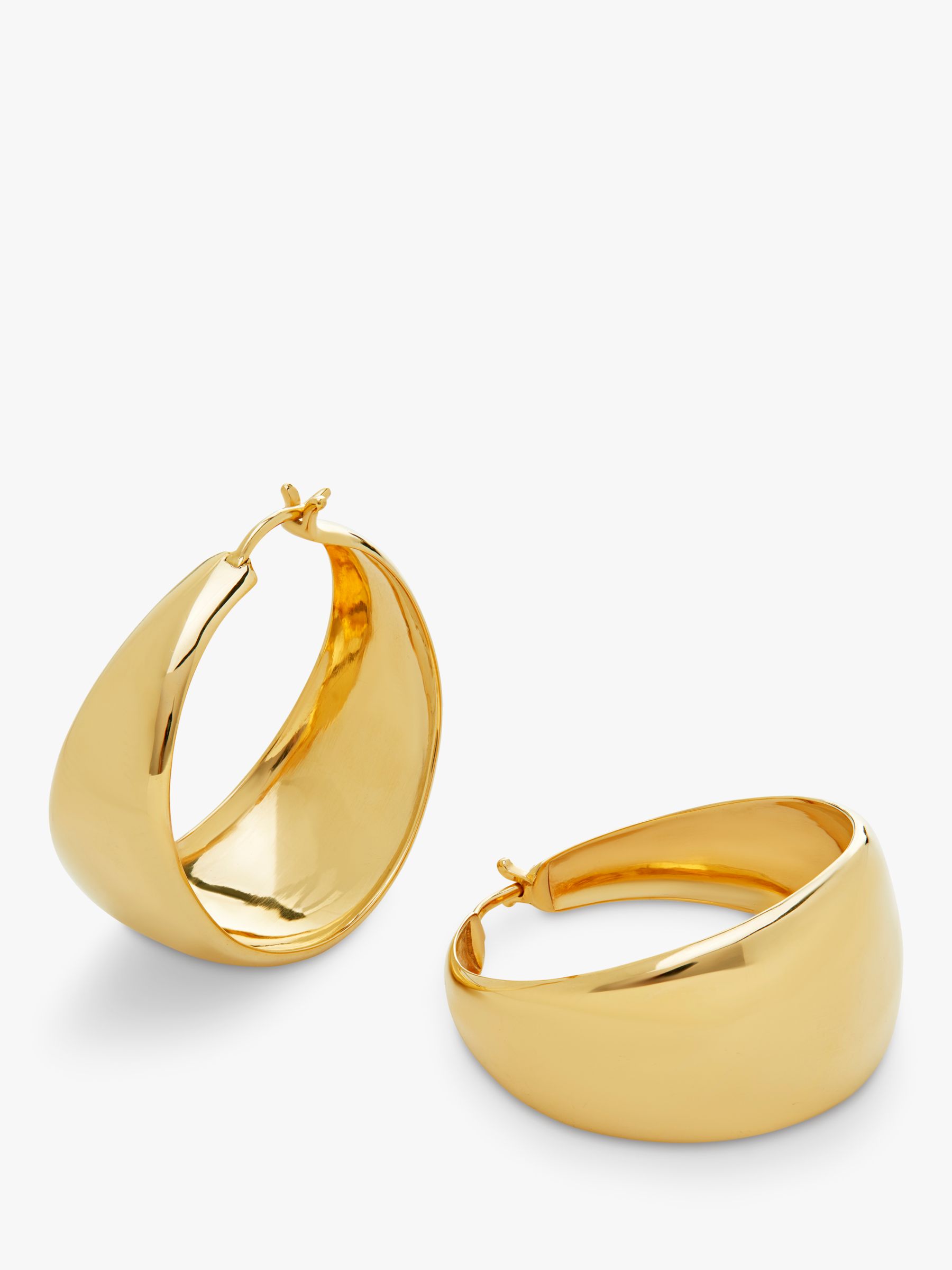 Monica Vinader x Kate Young Hoop Earrings, Gold