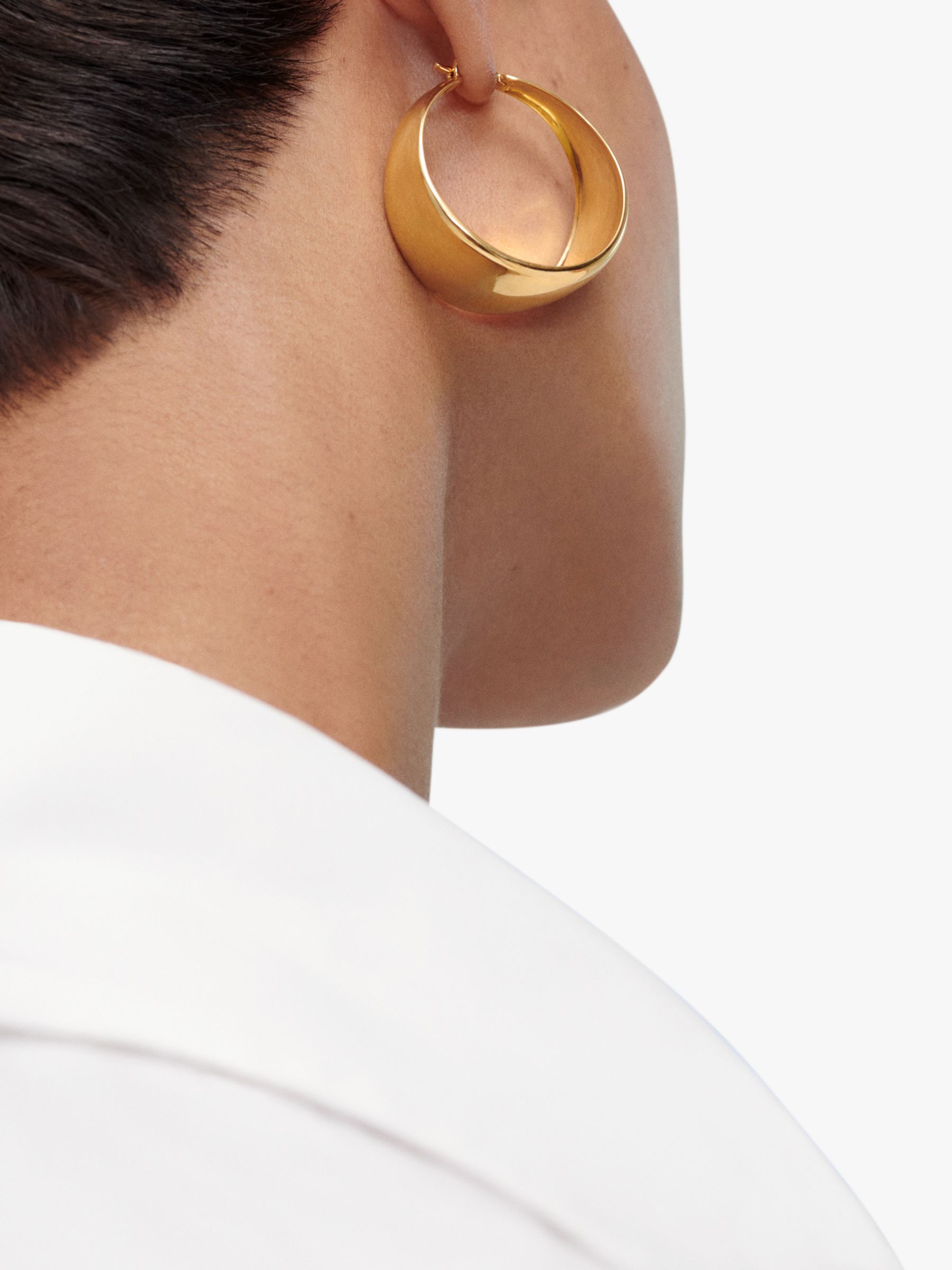 Monica Vinader x Kate Young Hoop Earrings, Gold