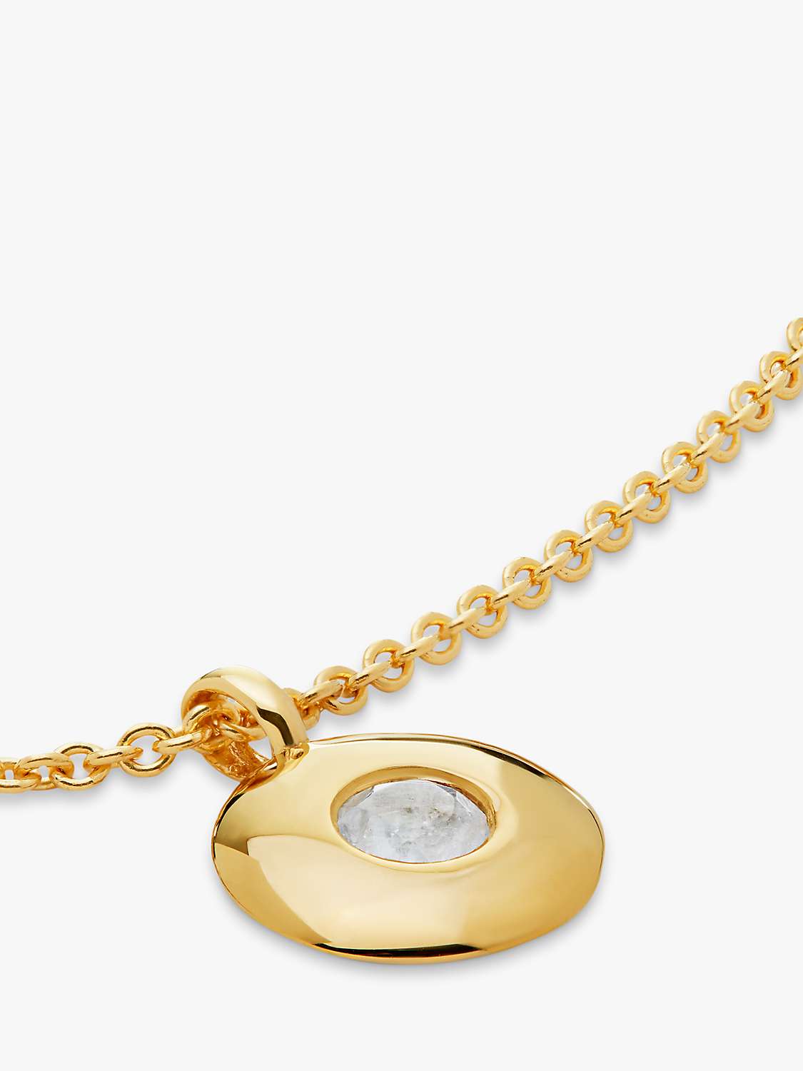 Buy Monica Vinader Personalisable Round Birthstone Pendant Necklace Online at johnlewis.com