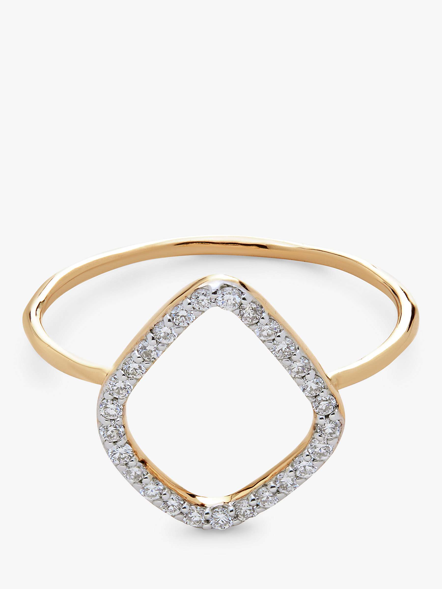Buy Monica Vinader 14ct Yellow Gold Riva Diamond Kite Ring, Gold Online at johnlewis.com