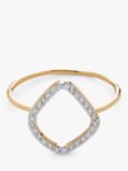 Monica Vinader 14ct Yellow Gold Riva Diamond Kite Ring, Gold