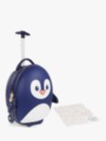 boppi Tiny Trekker Penguin 2 Wheel Cabin Suitcase, 17L, Navy