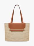 Strathberry Raffia and Leather Basket Shoulder Bag