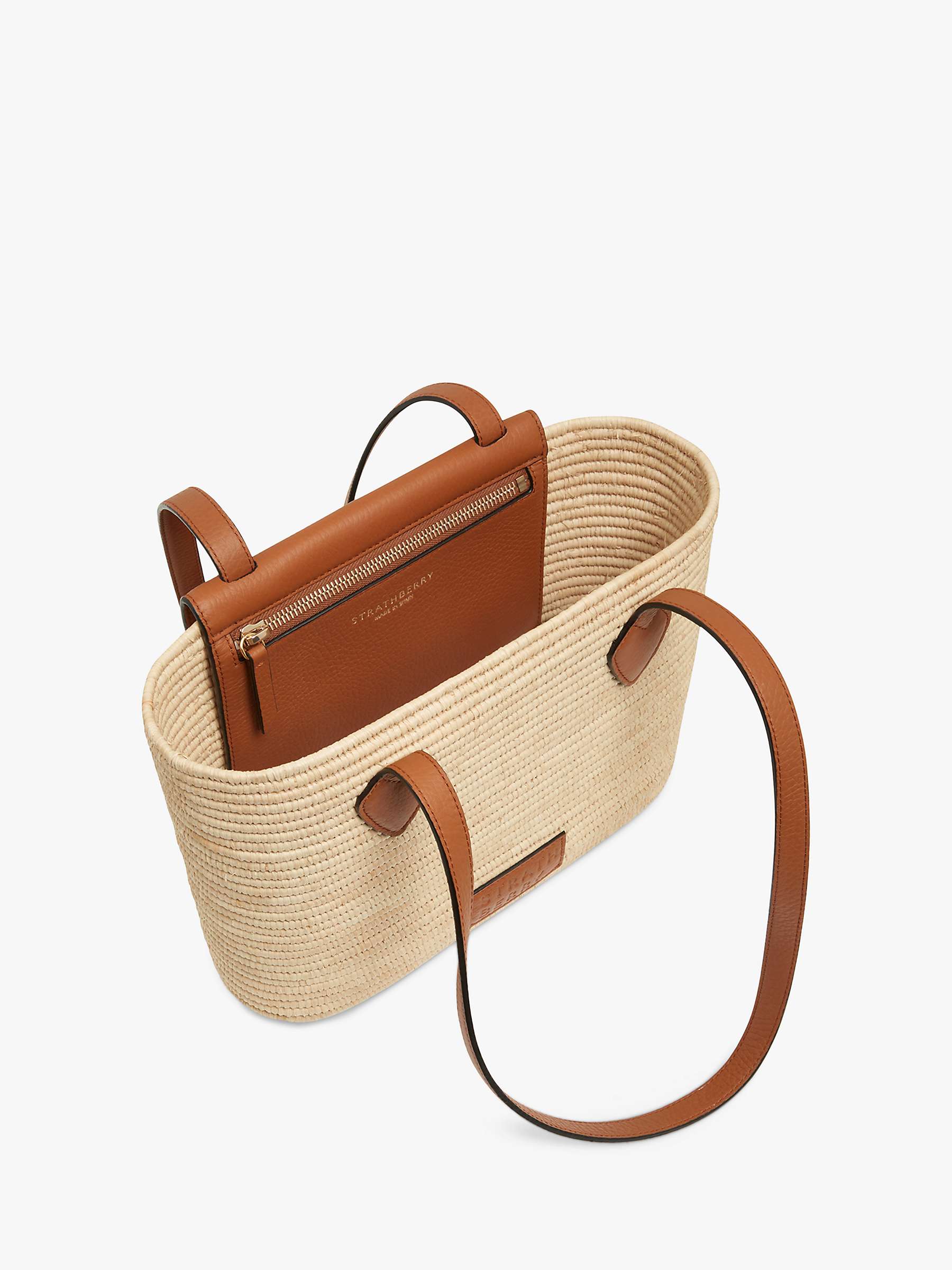 Buy Strathberry The Strathberry Basket Bag, Natural/Tan Online at johnlewis.com