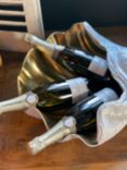 Culinary Concepts Seashore Wine & Champagne Bottle Holder, Gold/White