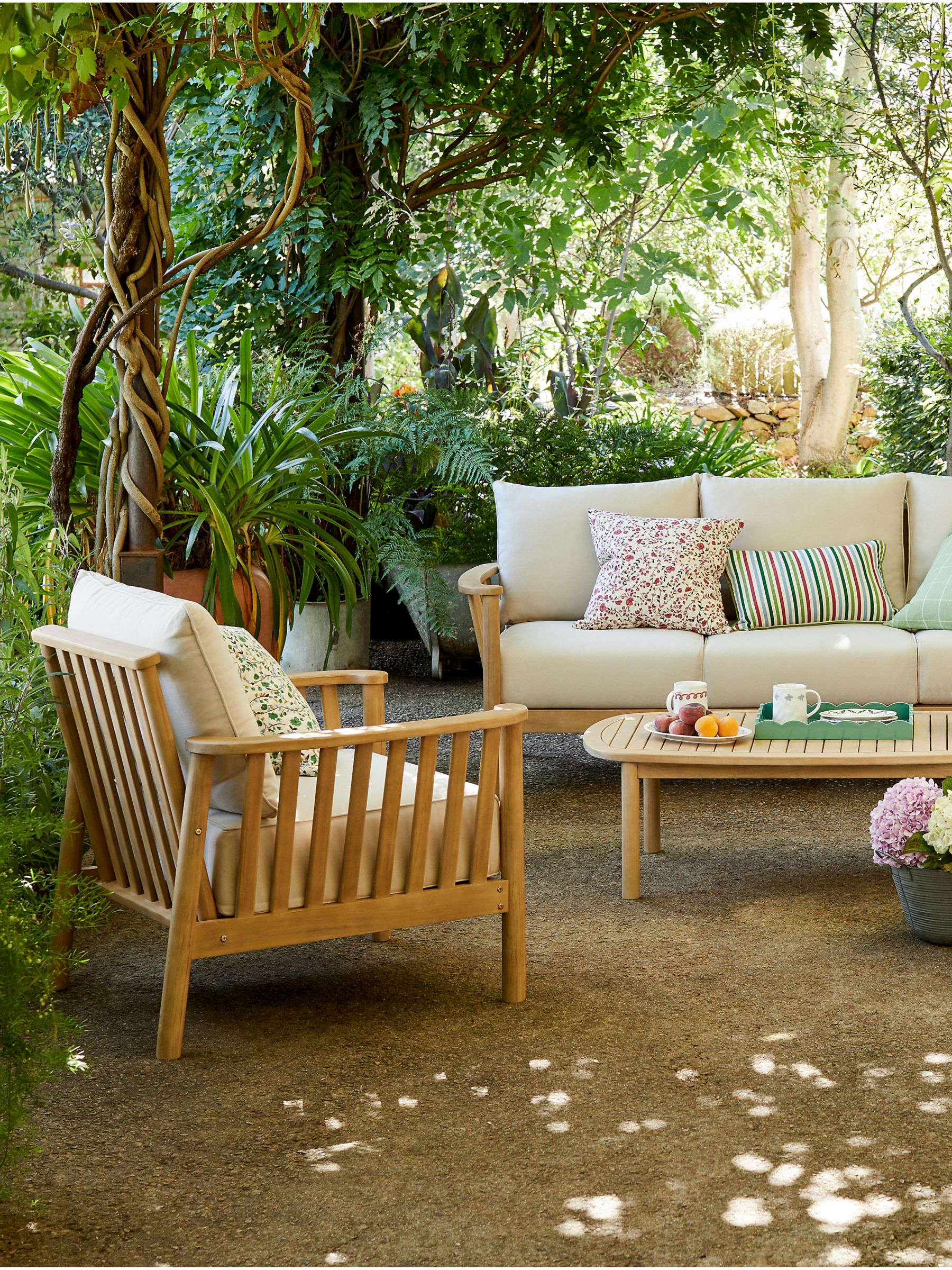 Acacia wood on sale garden sofa