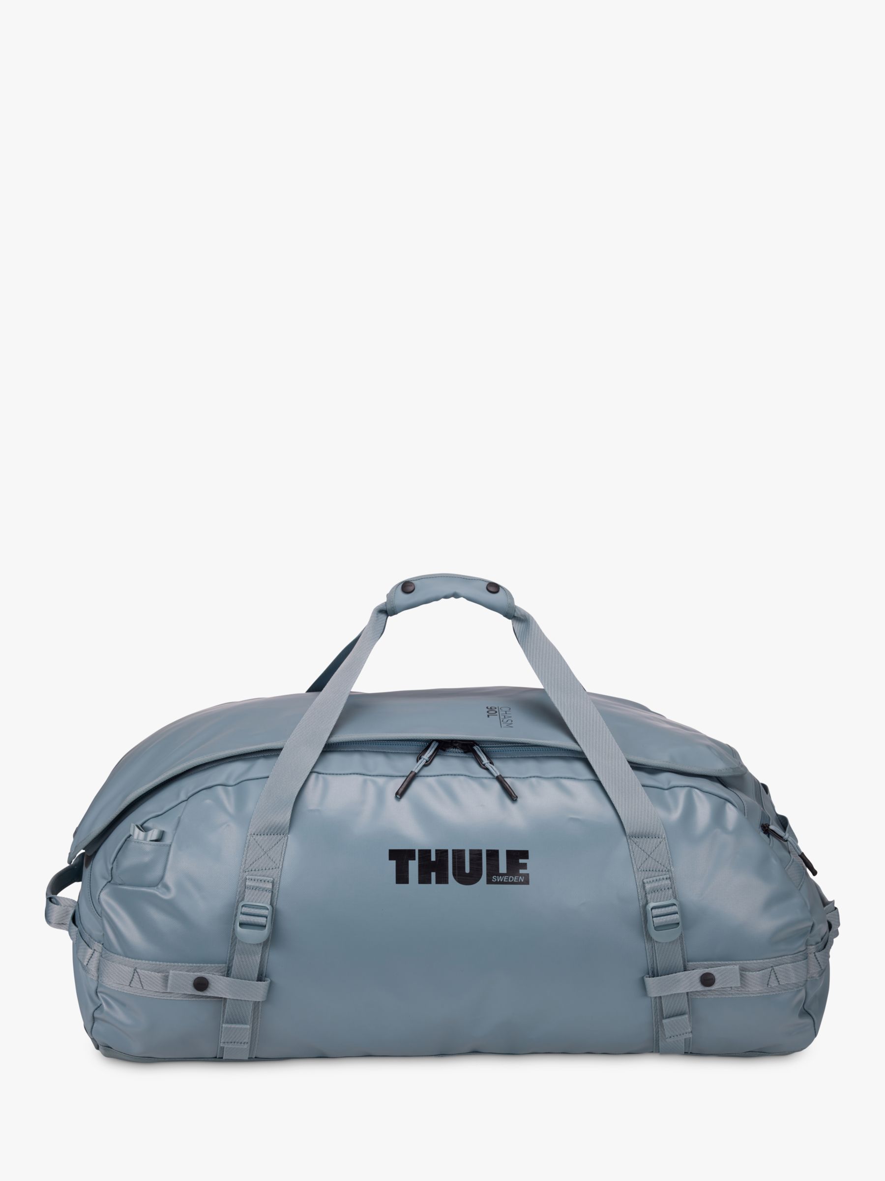 Thule Chasm 90L Duffel Bag, Pond Grey at John Lewis & Partners