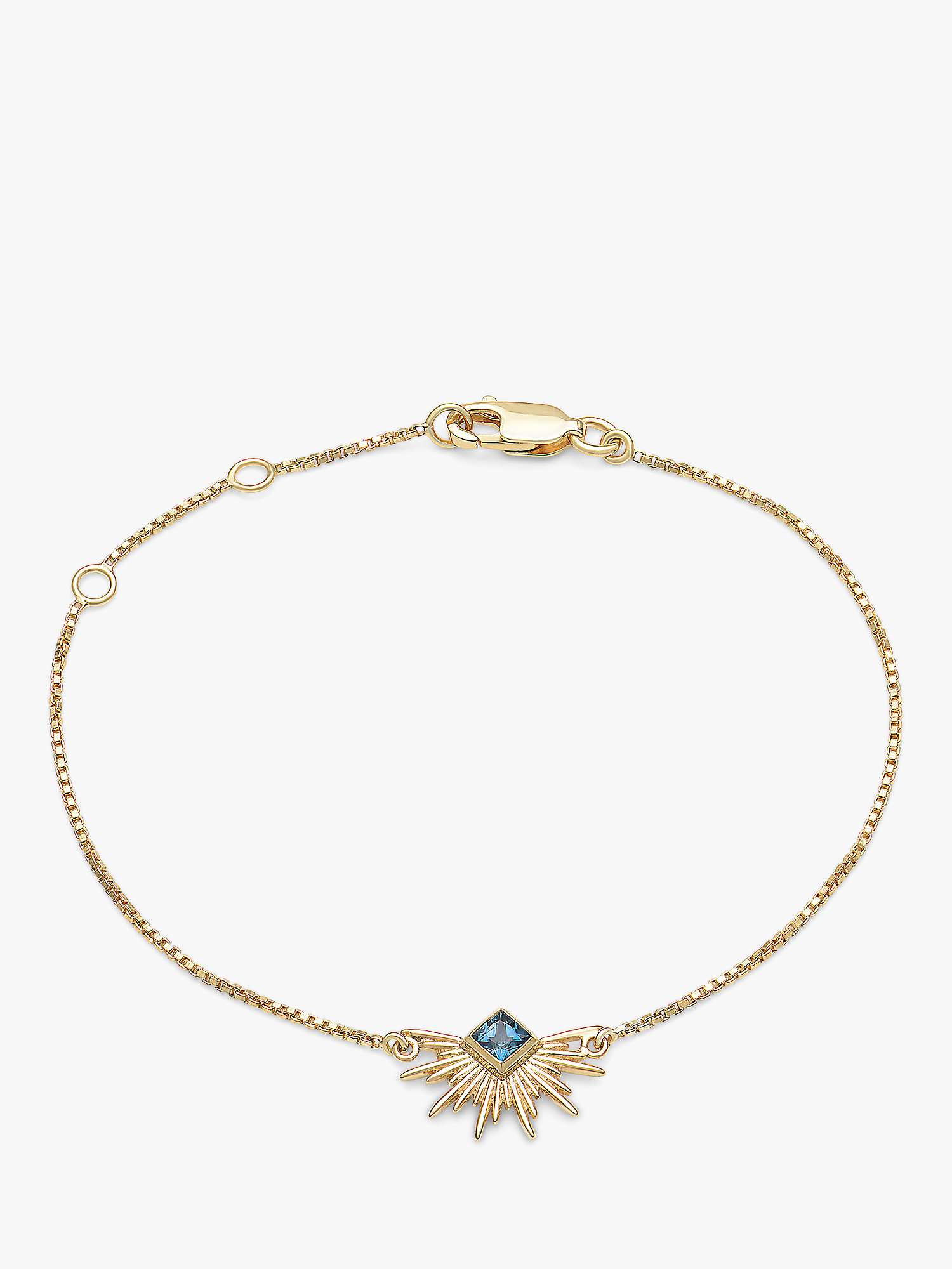 Buy Rachel Jackson London Electric Goddess Topaz Bracelet, Gold/Blue Online at johnlewis.com