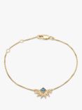 Rachel Jackson London Electric Goddess Topaz Bracelet, Gold/Blue