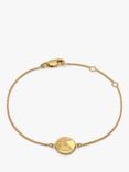 Rachel Jackson London Mini Smiley Face Bracelet, Gold