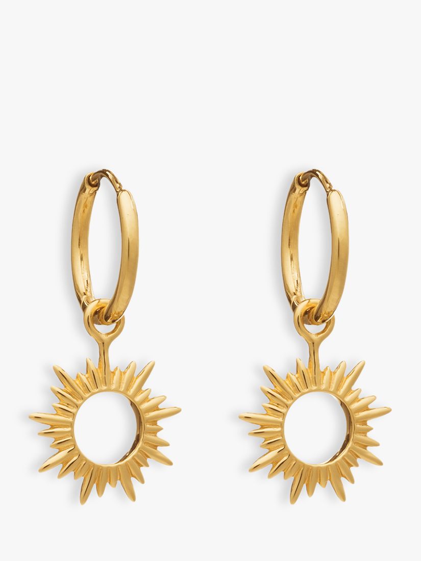 Rachel Jackson London Eternal Sun Mini Hoop Earrings, Gold