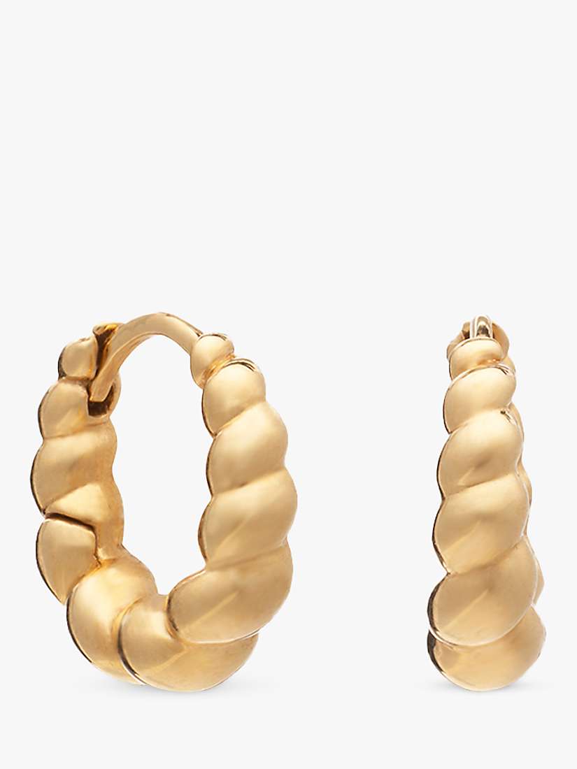 Buy Rachel Jackson London Chubby Twisted Huggie Hoop Earrings, Gold Online at johnlewis.com