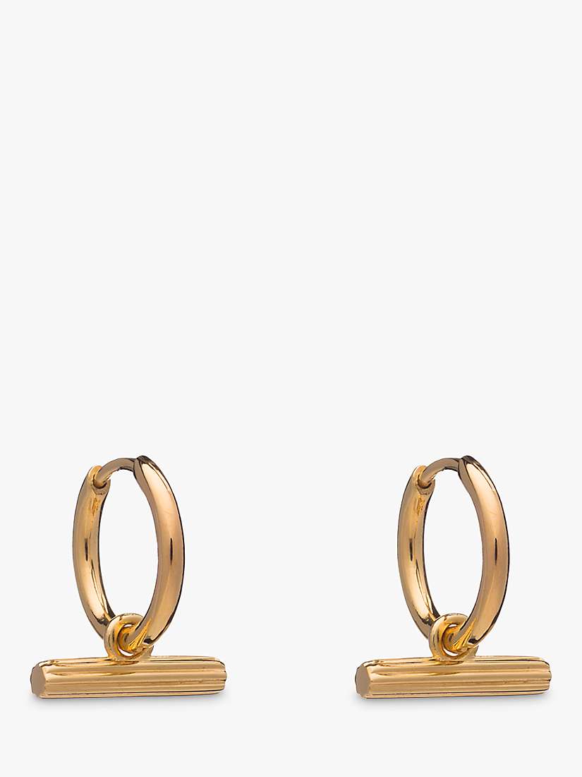 Buy Rachel Jackson London Mini T Bar Huggie Hoop Earrings, Gold Online at johnlewis.com