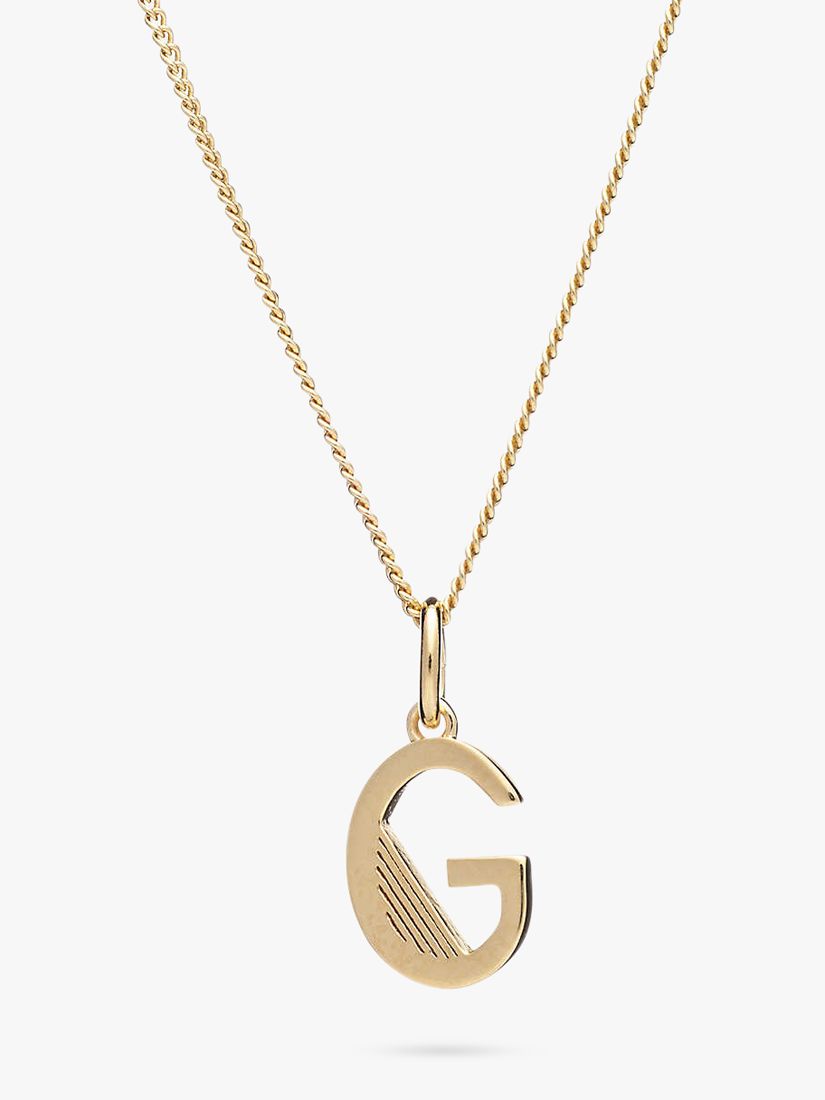 Rachel Jackson London Initial Necklace, Gold, G