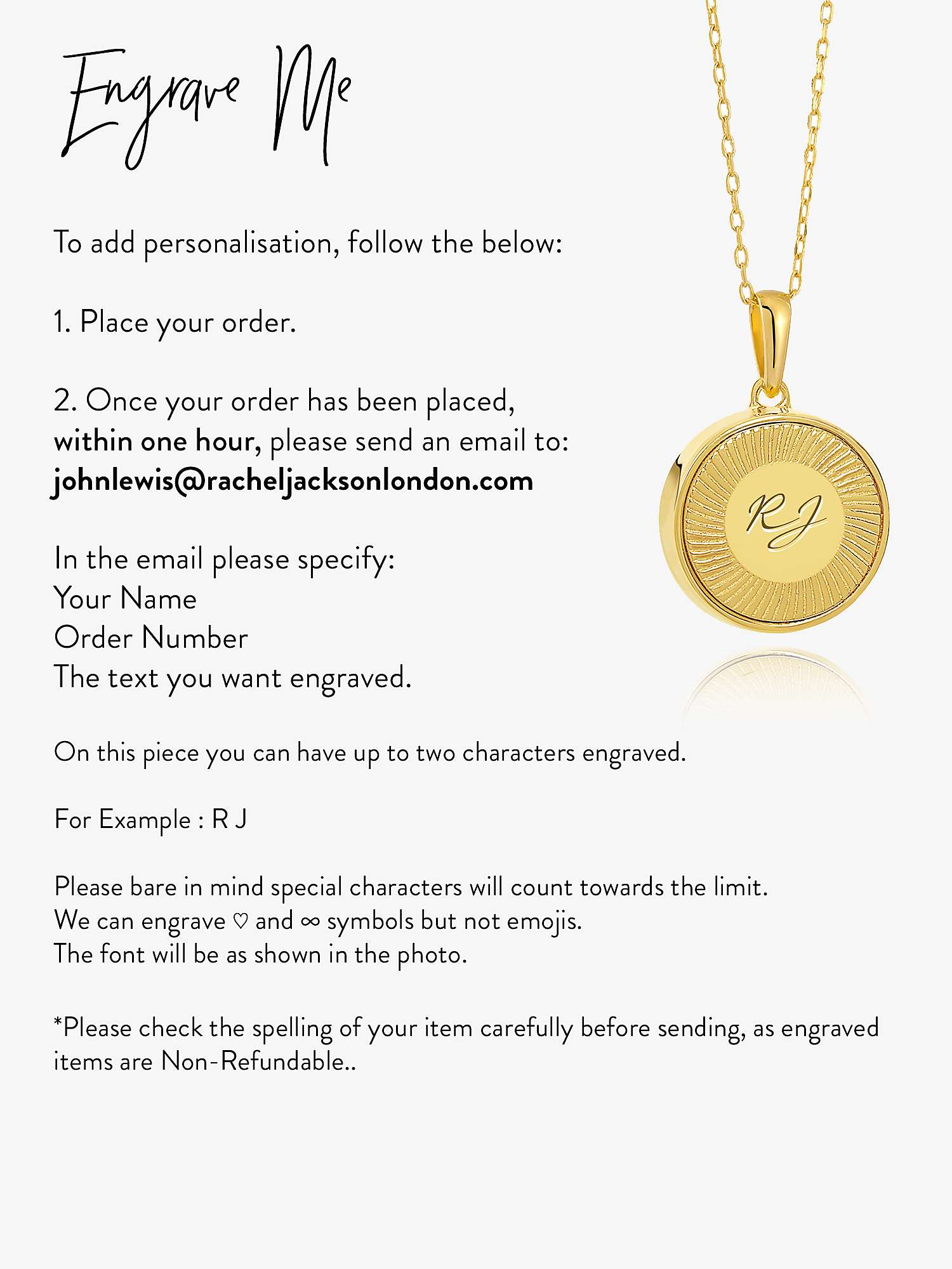 Buy Rachel Jackson London Personalised Small Deco Sun Birthstone Amulet Necklace, Gold Online at johnlewis.com