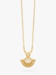 Rachel Jackson London Mini Deco Fan Necklace, Gold