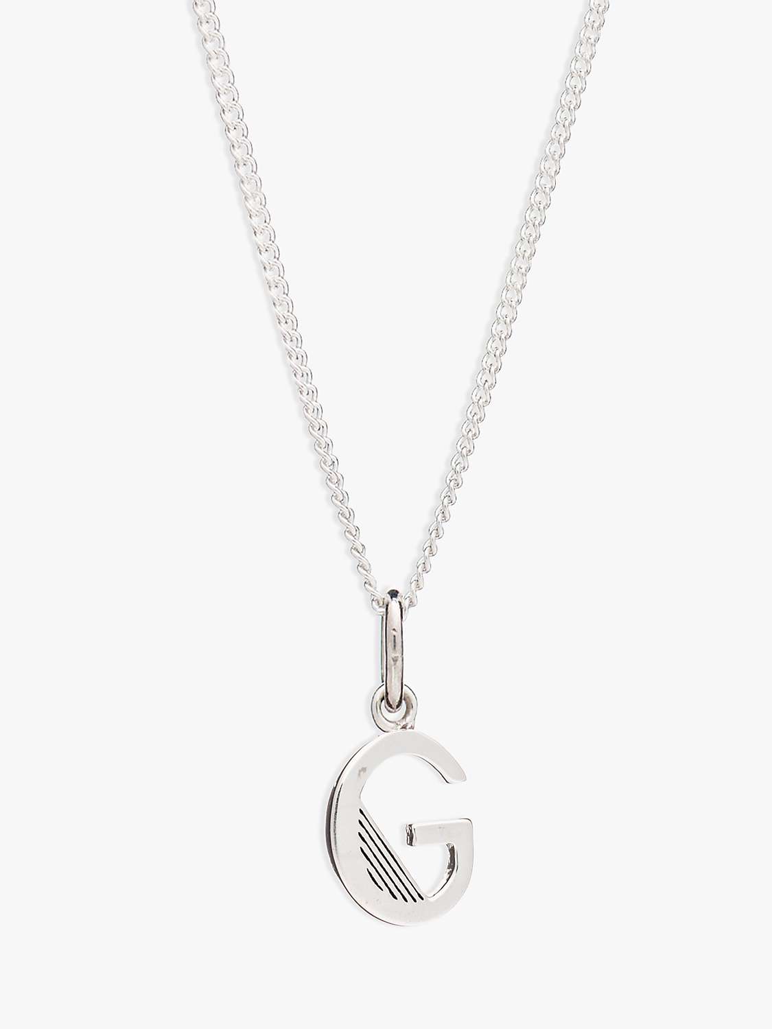 Buy Rachel Jackson London Initial Necklace, Silver Online at johnlewis.com