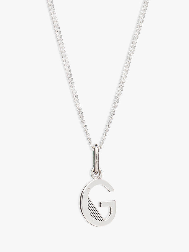 Rachel Jackson London Initial Necklace, Silver, G
