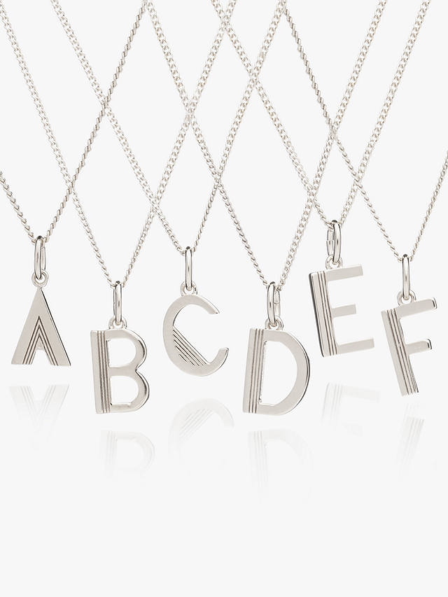 Rachel Jackson London Initial Necklace, Silver, G