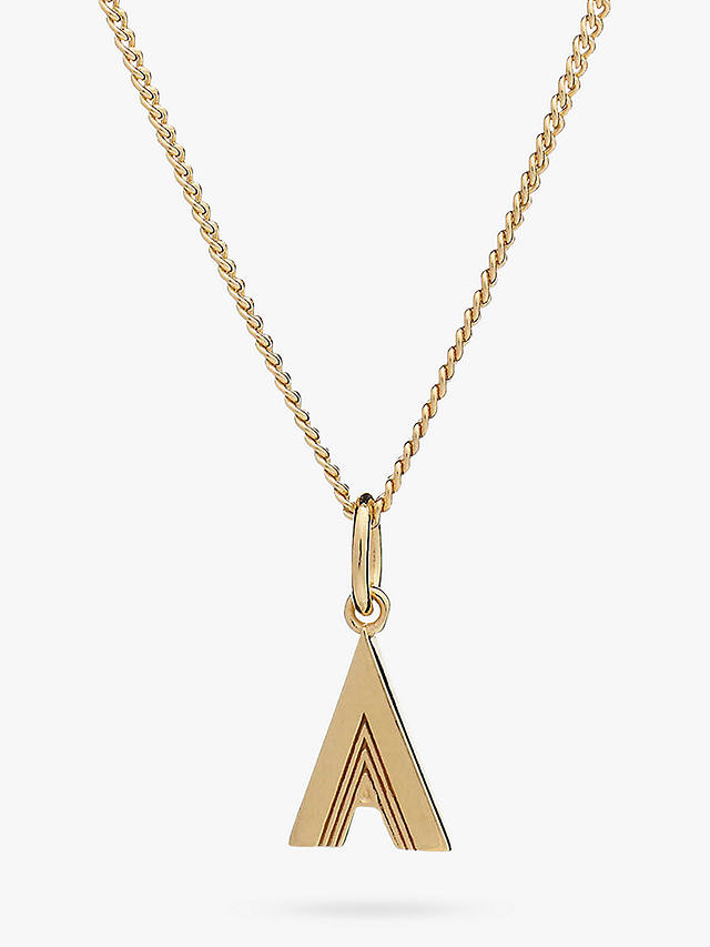 Rachel Jackson London Initial Necklace, Gold, A