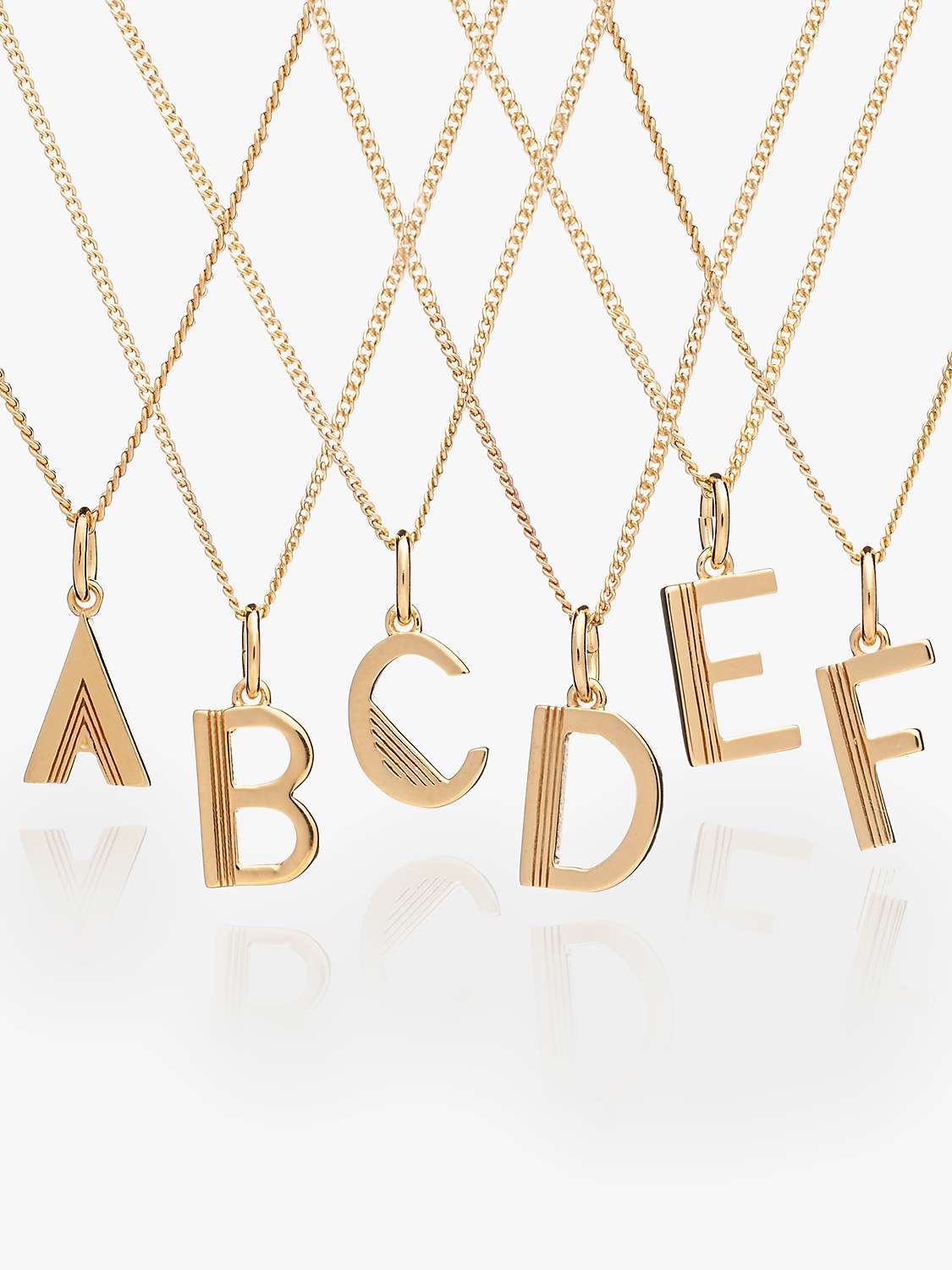 Buy Rachel Jackson London Initial Necklace, Gold Online at johnlewis.com