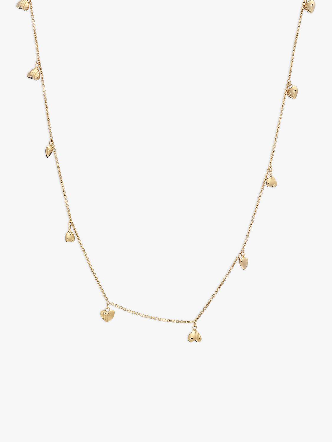Buy Rachel Jackson London Untamed Deco Hearts Necklace, Gold Online at johnlewis.com
