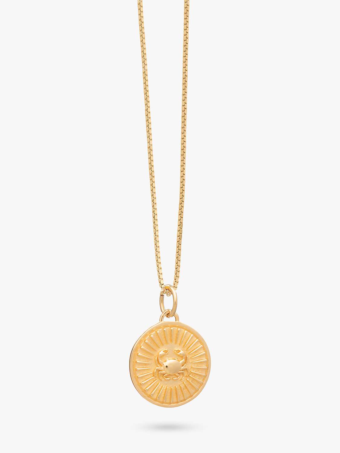 Buy Rachel Jackson London Personalised Zodiac Art Coin Necklace, Gold Online at johnlewis.com