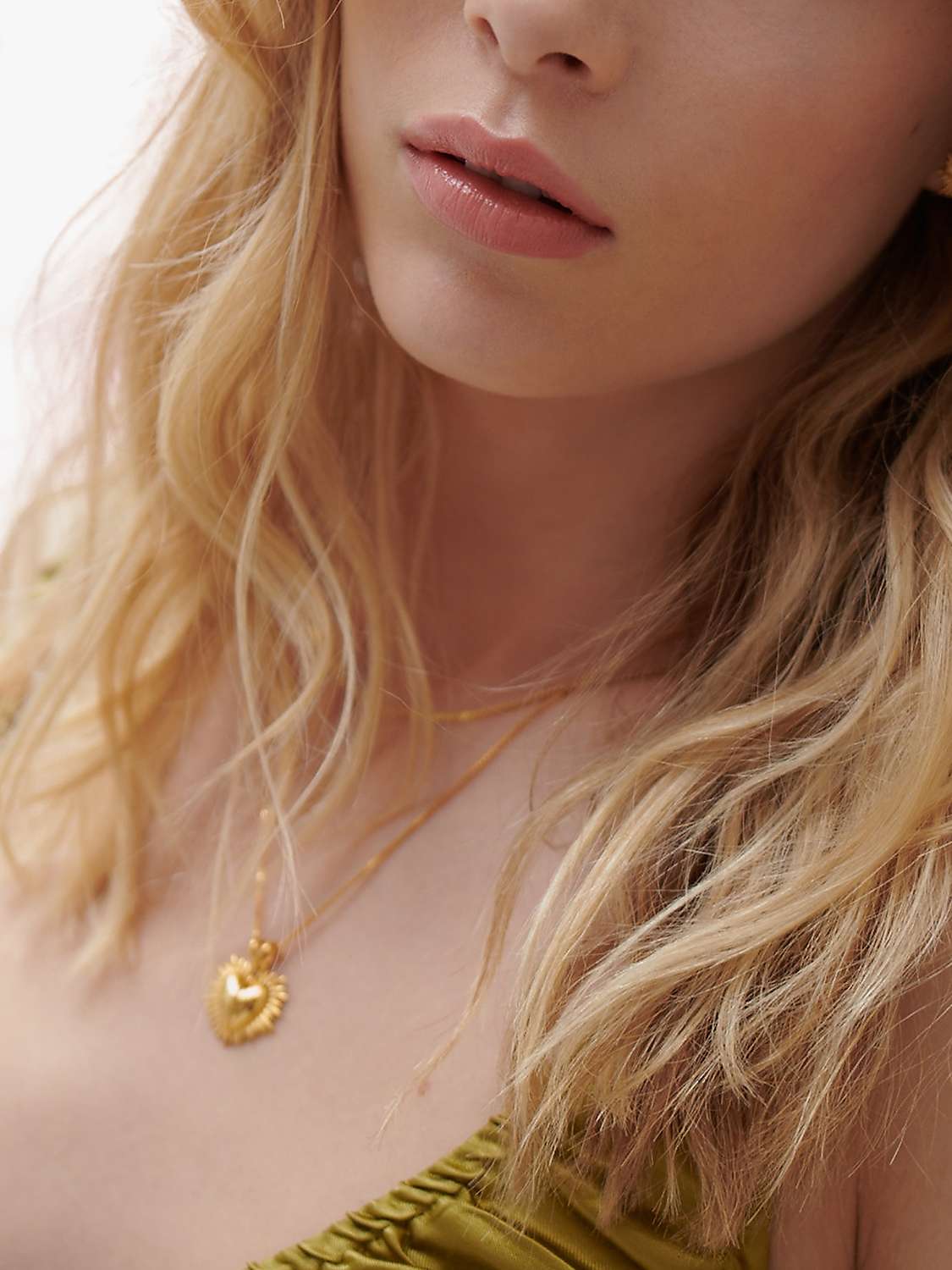 Buy Rachel Jackson London Personalised Untamed Love Electric Art Deco Heart Necklace, Silver Online at johnlewis.com