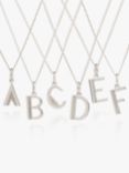 Rachel Jackson London Initial Necklace, Silver, I