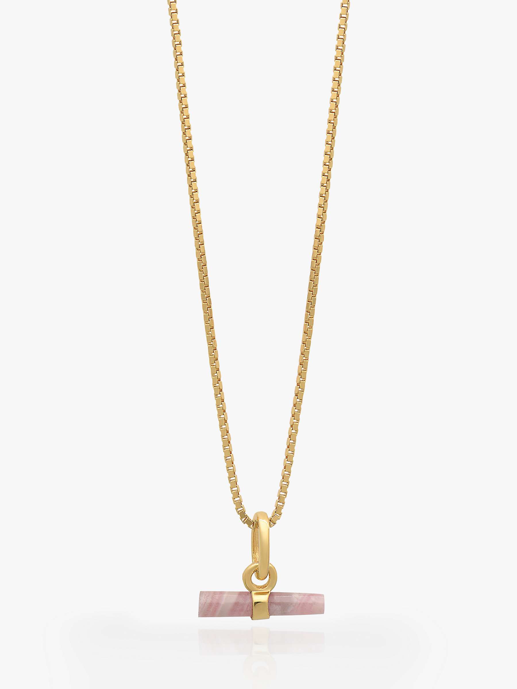 Buy Rachel Jackson London Mini Rose T-Bar Necklace, Gold Online at johnlewis.com
