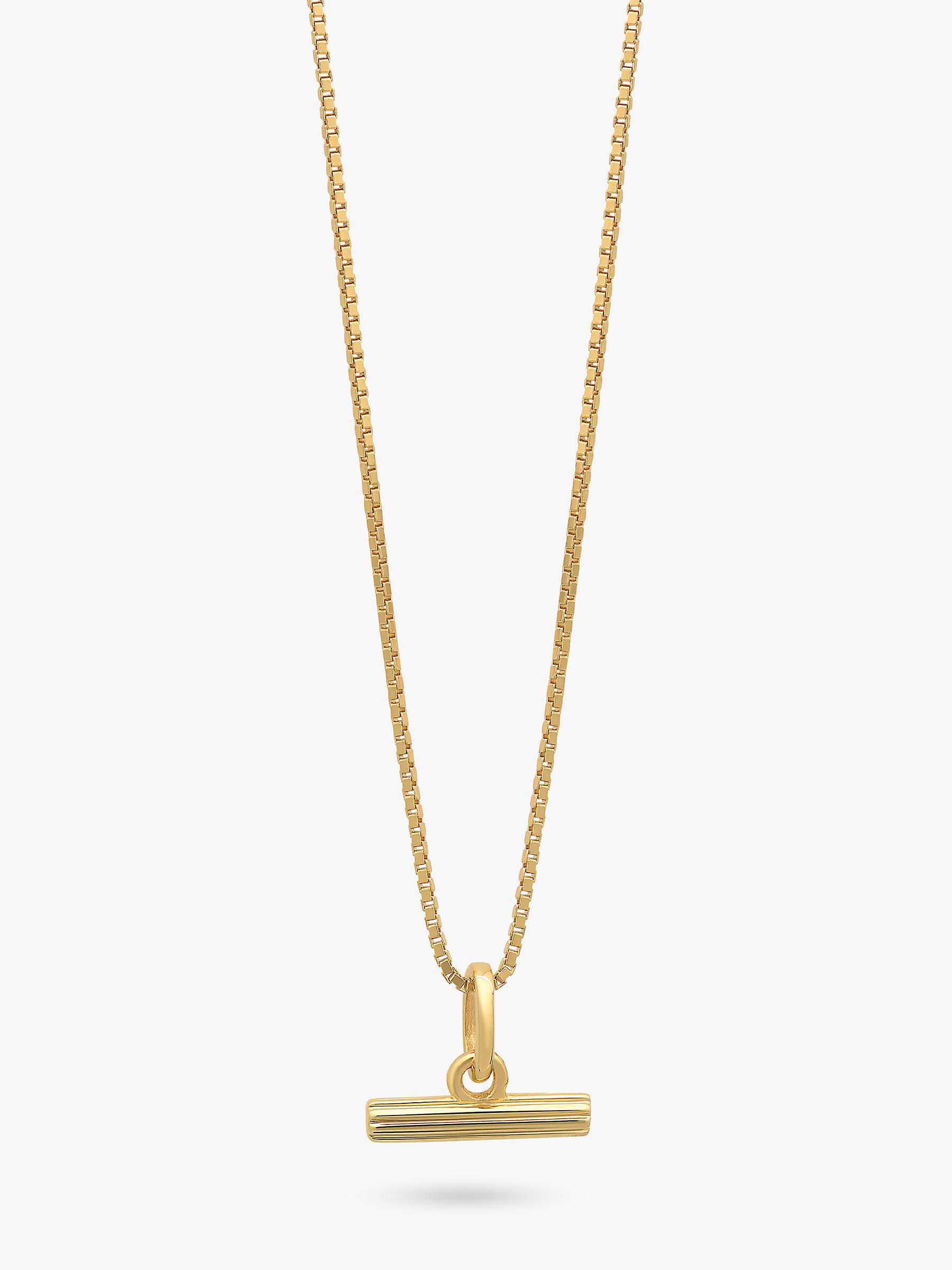 Buy Rachel Jackson London Mini T-Bar Necklace, Gold Online at johnlewis.com