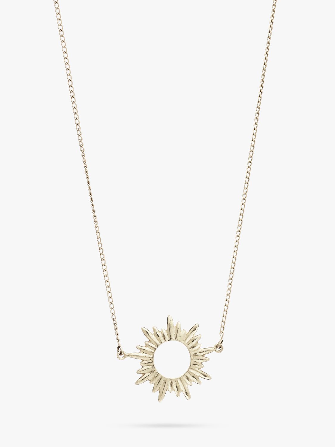 Buy Rachel Jackson London Electric Goddess Mini Sun Necklace, Silver Online at johnlewis.com