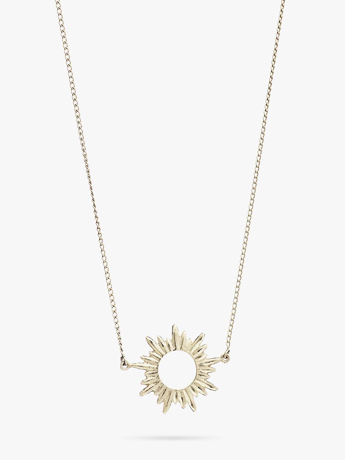 Buy Rachel Jackson London Electric Goddess Mini Sun Necklace, Silver Online at johnlewis.com