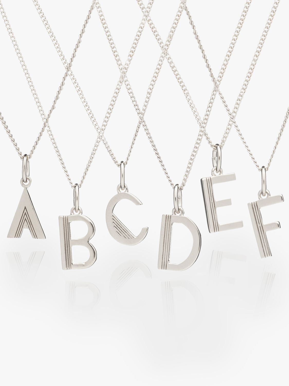 Buy Rachel Jackson London Initial Necklace, Silver Online at johnlewis.com