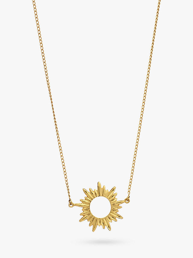 Rachel Jackson London Electric Goddess Mini Sun Necklace, Gold