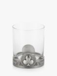 Royal Selangor Ace Clubs Glass Tumbler, 300ml, Pewter Grey/Clear