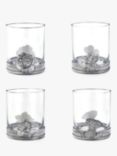 Royal Selangor Woodland Glass Tumblers, Set of 4, 300ml, Pewter Grey/Clear