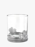 Royal Selangor Shamrock Glass Tumbler, 300ml, Pewter Grey/Clear