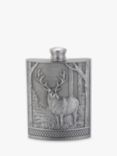 Royal Selangor Stag Hip Flask, 165ml, Pewter Grey
