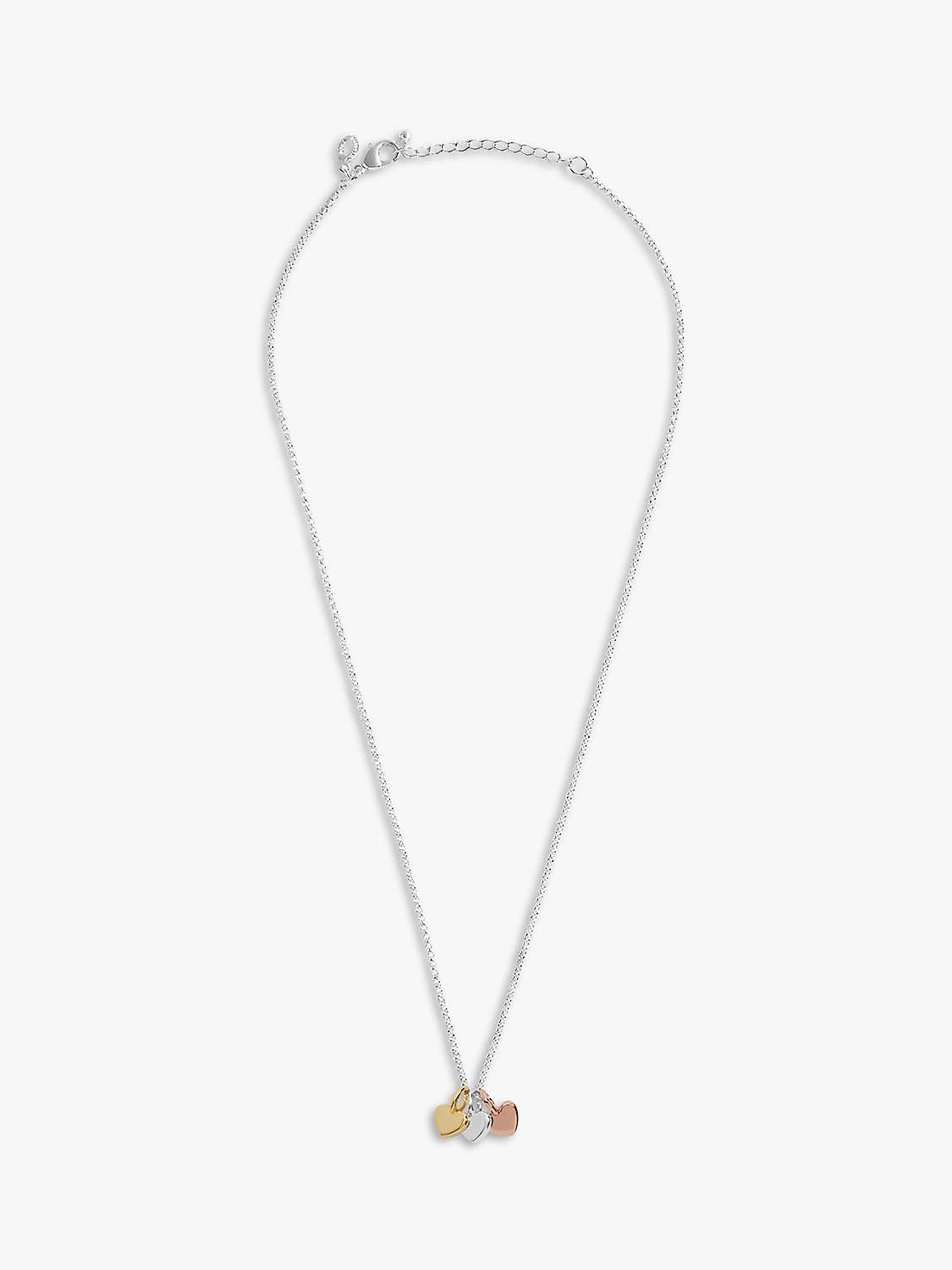 Buy Joma Jewellery Mini Charms Triple Heart Pendant Necklace, Multi Online at johnlewis.com